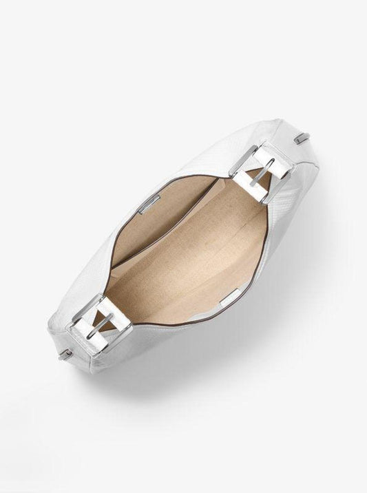 Nolita Large Snake Embossed Leather Hobo Shoulder Bag