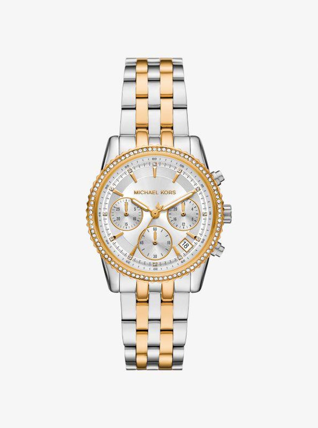 Mini Ritz Pavé Two-Tone Watch