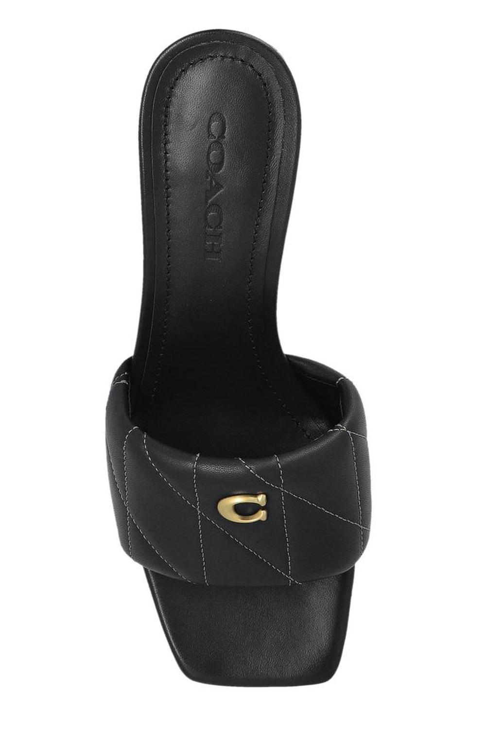 Coach Emma Square Open Toe Mules