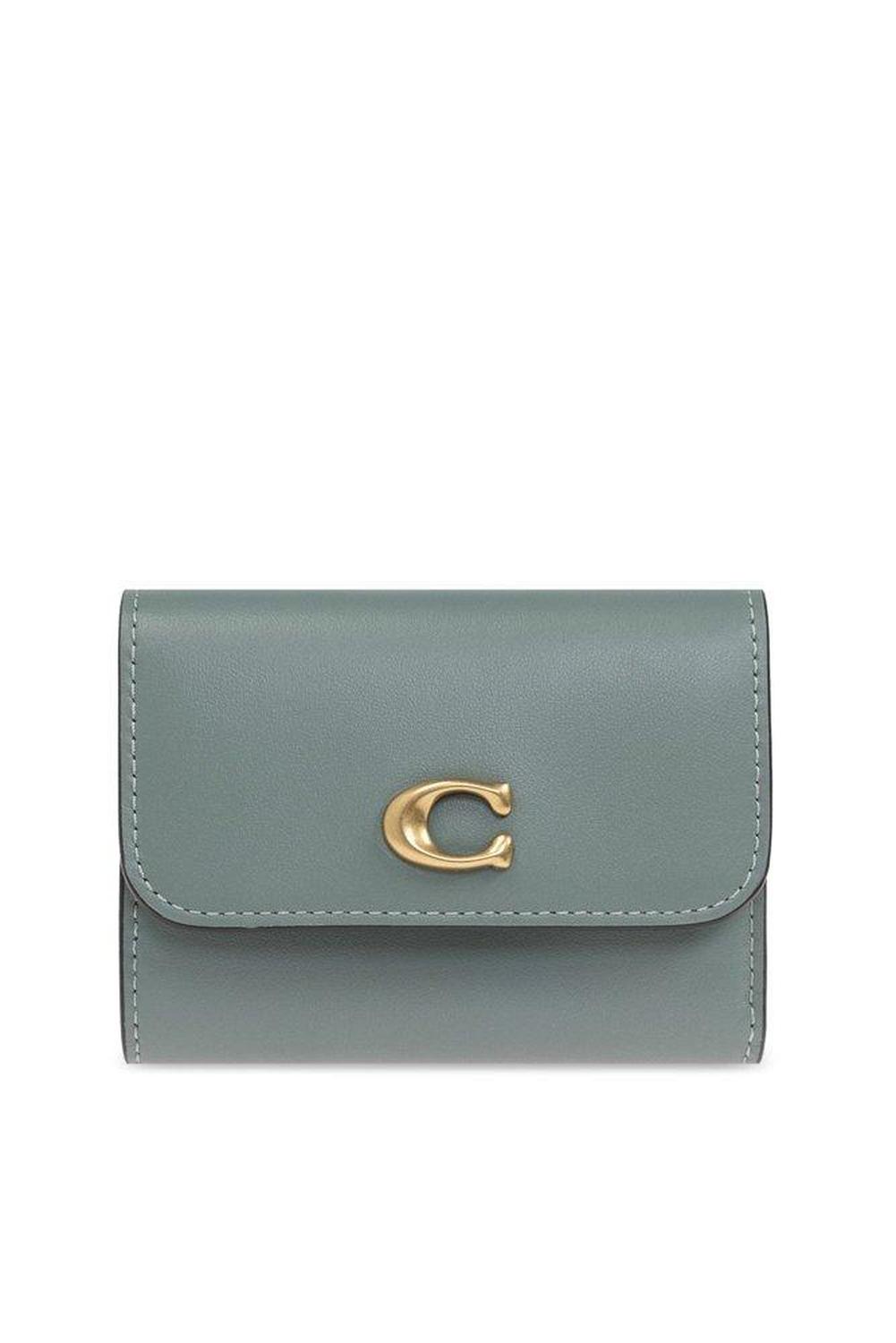 Coach Essential Logo Plaque Tri-Fold Wallet