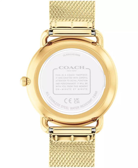 Women's Elliot Gold Tone Stainless Steel Mesh Bracelet Watch, 36mm