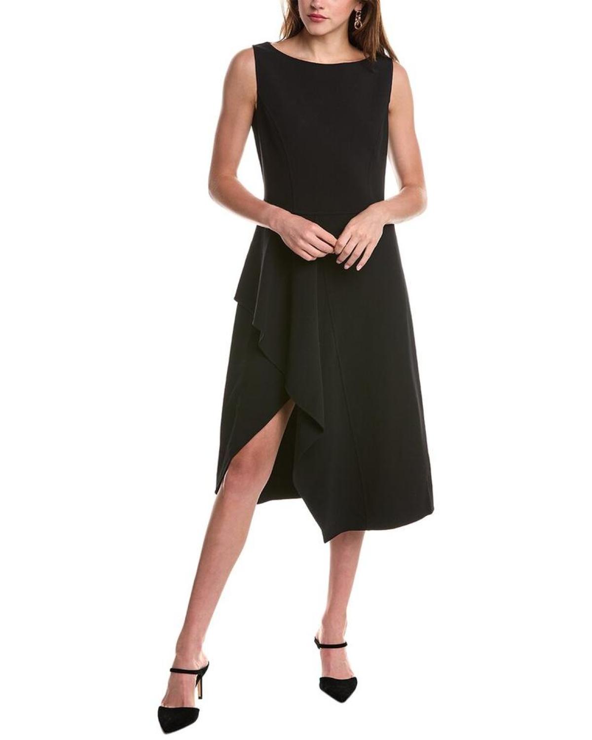 Michael Kors Collection Boucle Boat Neck Wool-Blend Sheath Dress