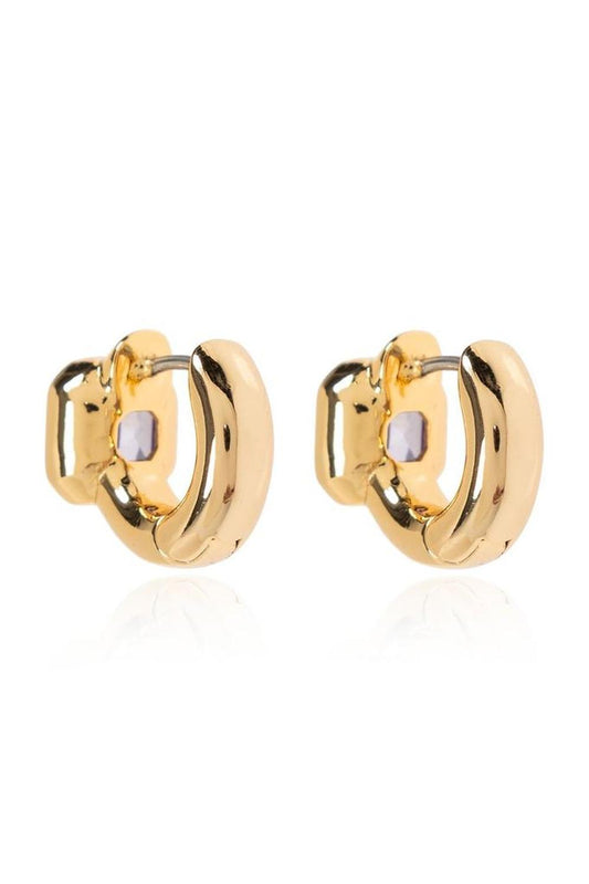 Kate Spade Keep Sparkling Asscher Huggies Earrings