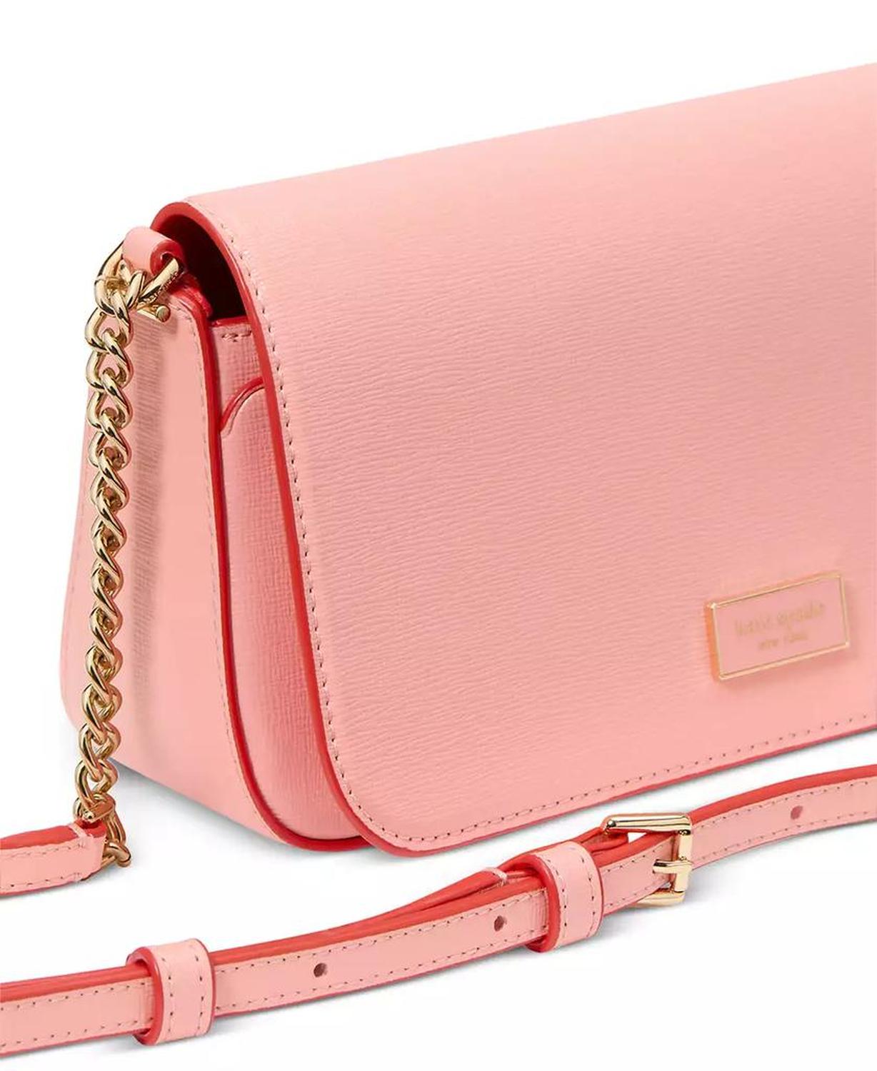Serena Pop Trim Chain Leather Wallet