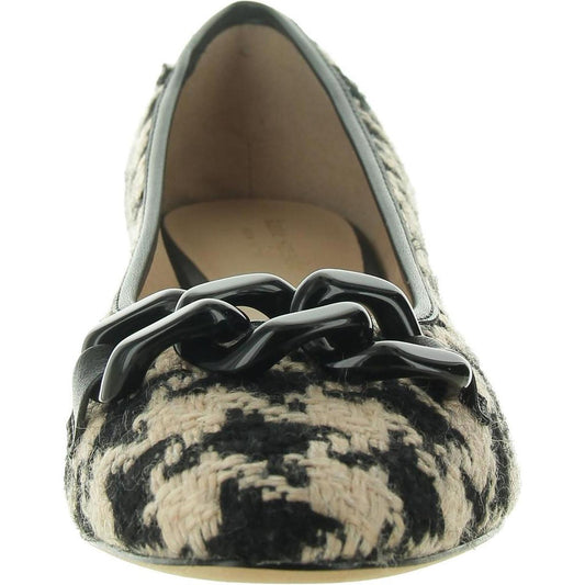 KACEY Womens Chain Tweed Pumps