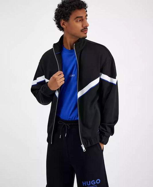 Men's Napones Zip Front Chevron Stripe Track Jacket