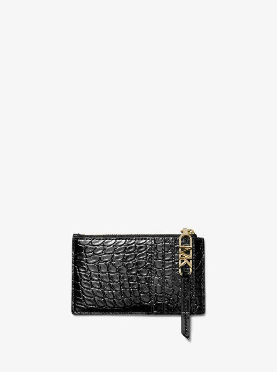 Empire Small Crocodile Embossed Leather Card Case
