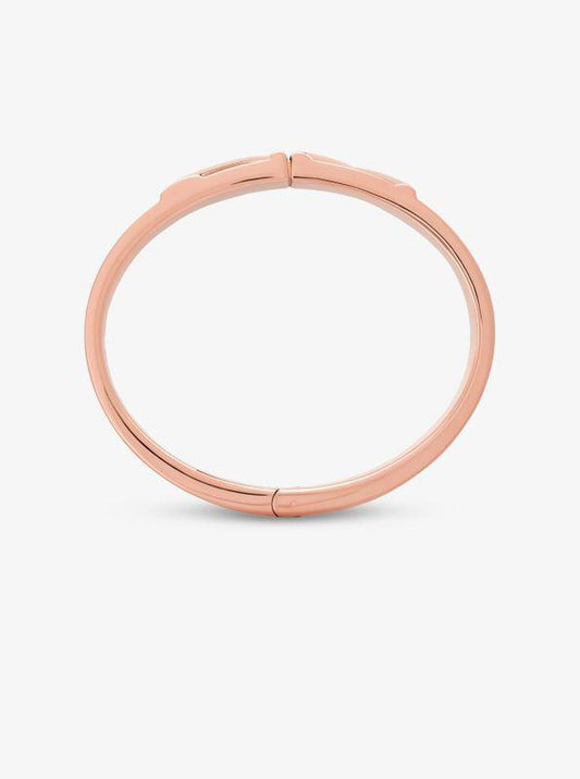Mott Rose Gold-Tone Signature Logo Bangle