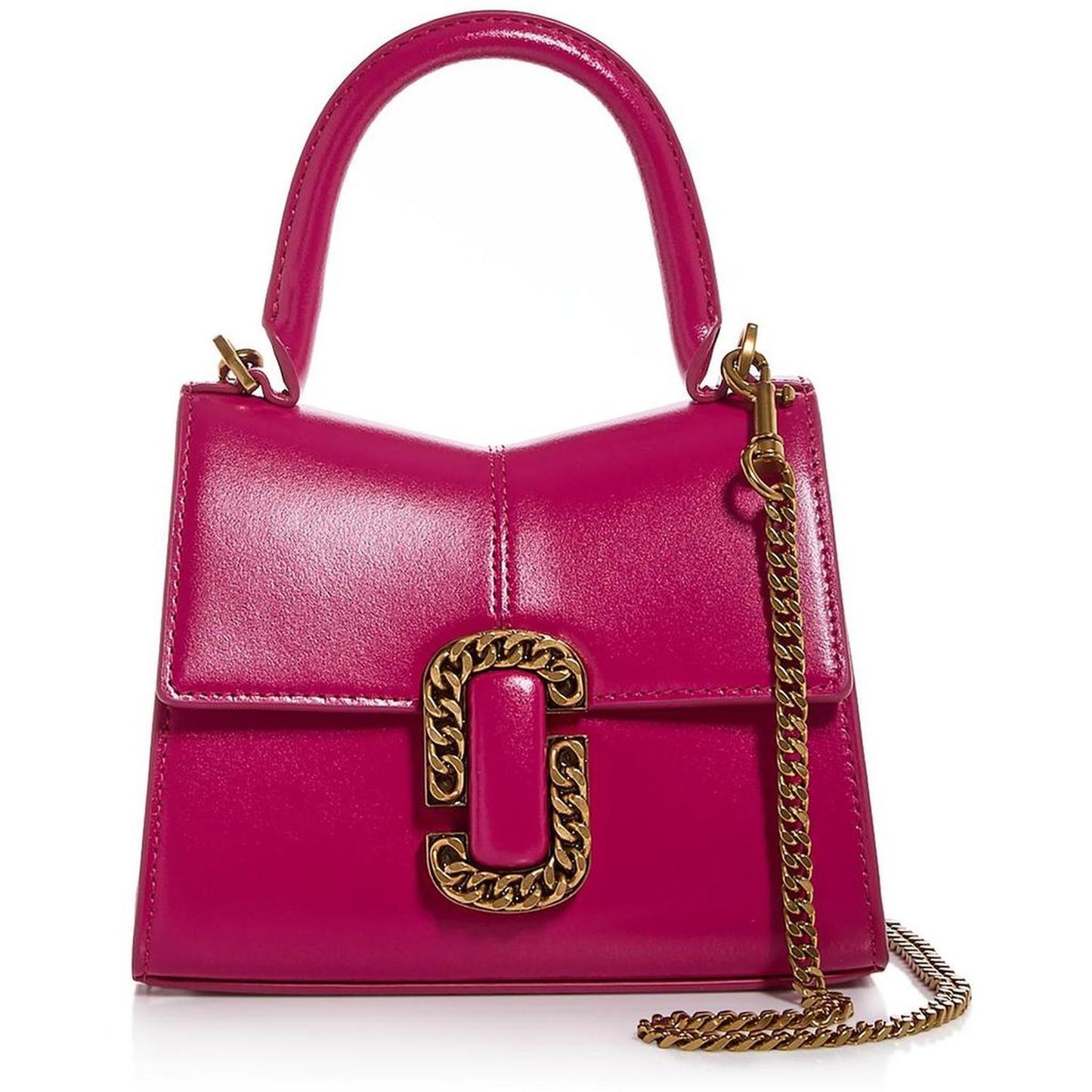 Womens Chain Leather Tote Handbag