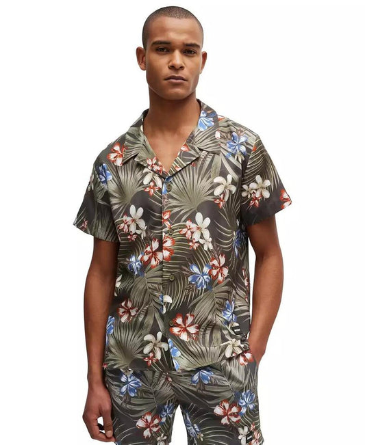 Men's Regular-Fit Printed Beach Shirt