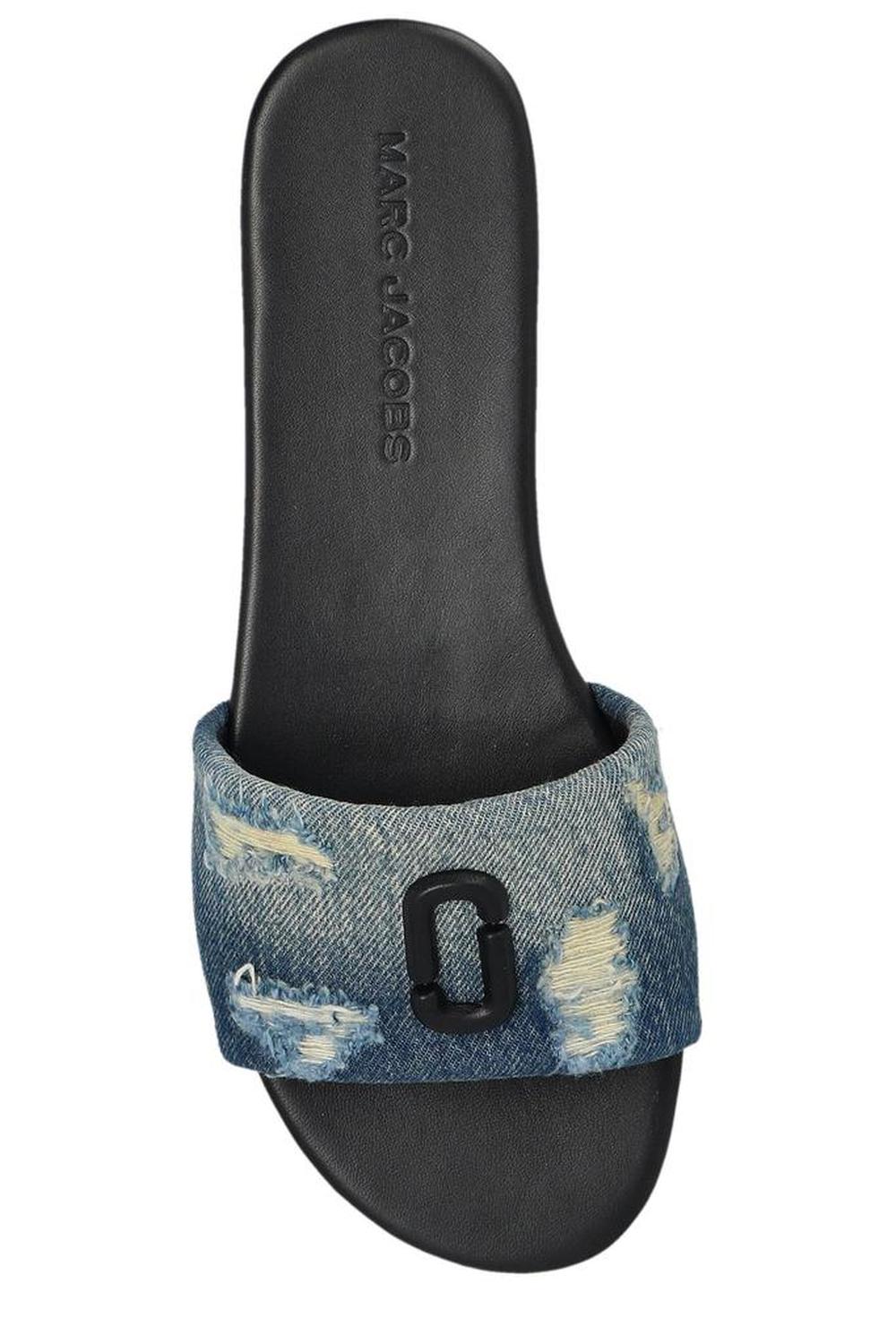 Marc Jacobs The Rip And Repair DIstressed Denim Snapshot Slides