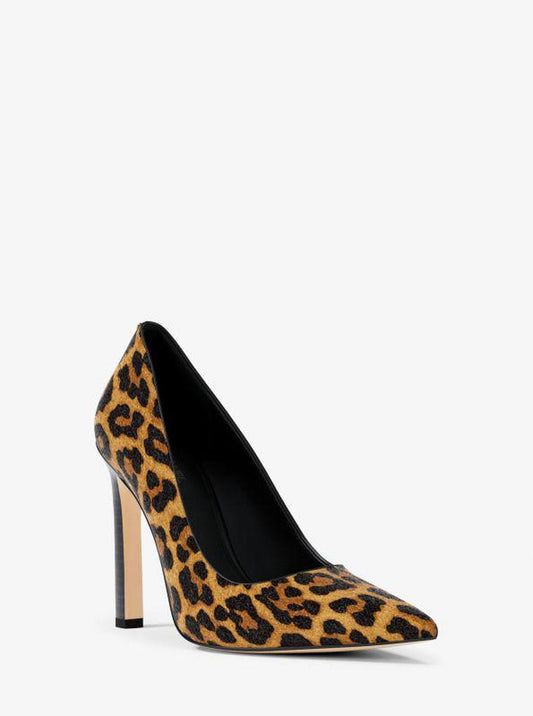 Amara Leopard Print Calf Hair Pump