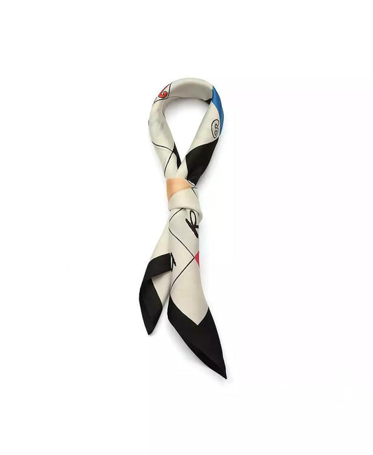 Women's Crossword Silk Bandana Scarf