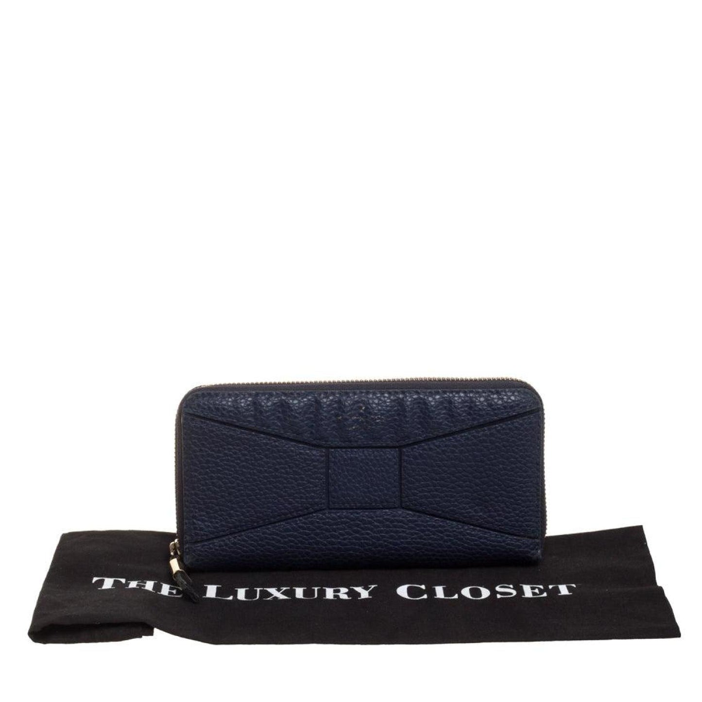 Kate Spade Navy Leather Zip Around Wallet