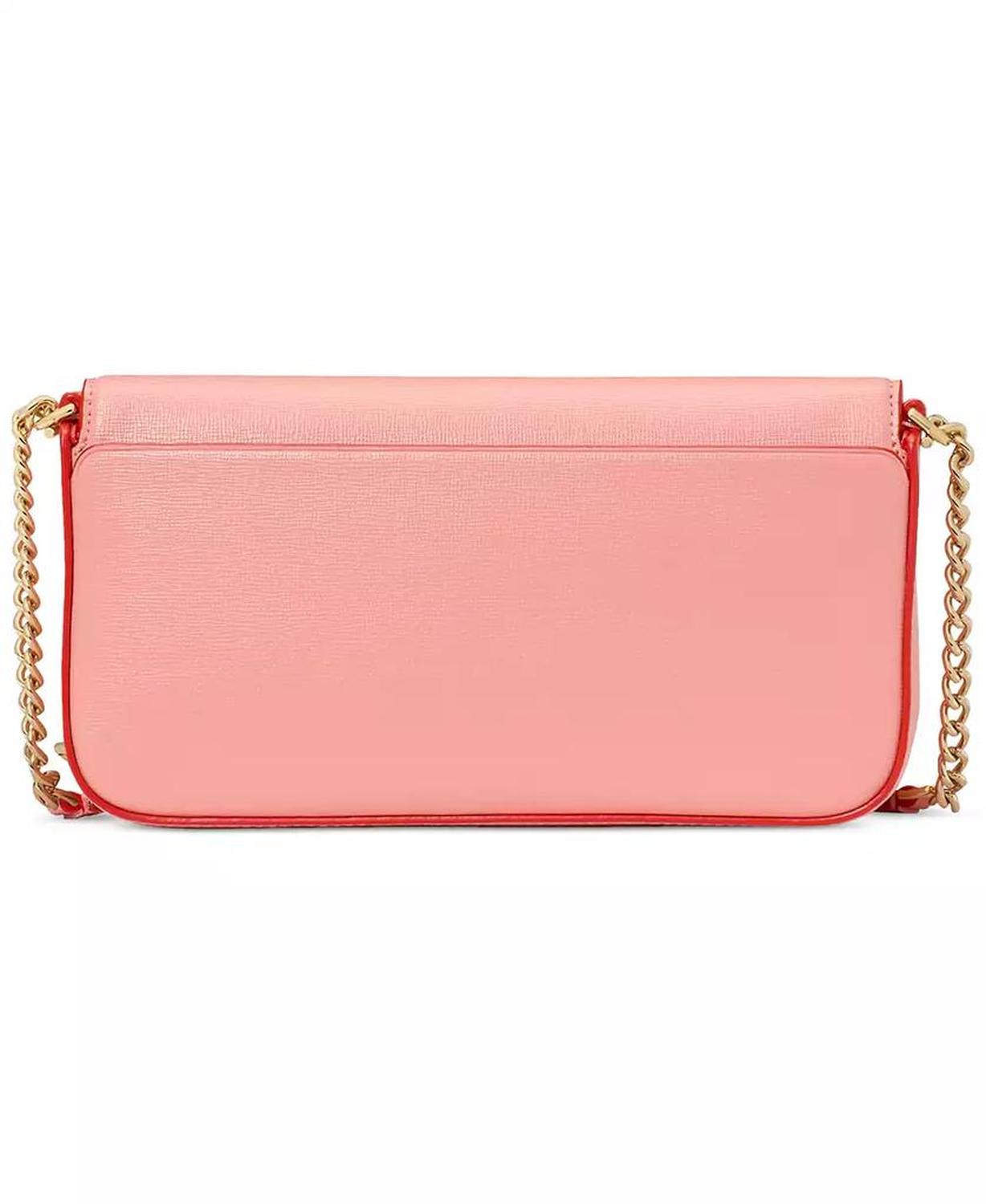 Serena Pop Trim Chain Leather Wallet