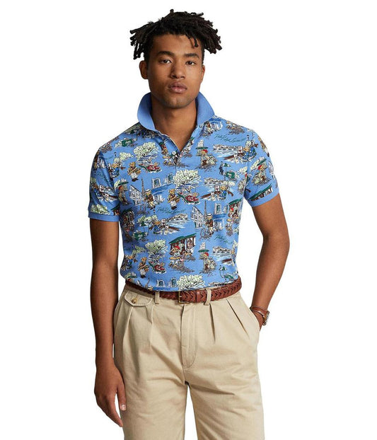 Classic Fit Polo Bear Mesh Polo Shirt