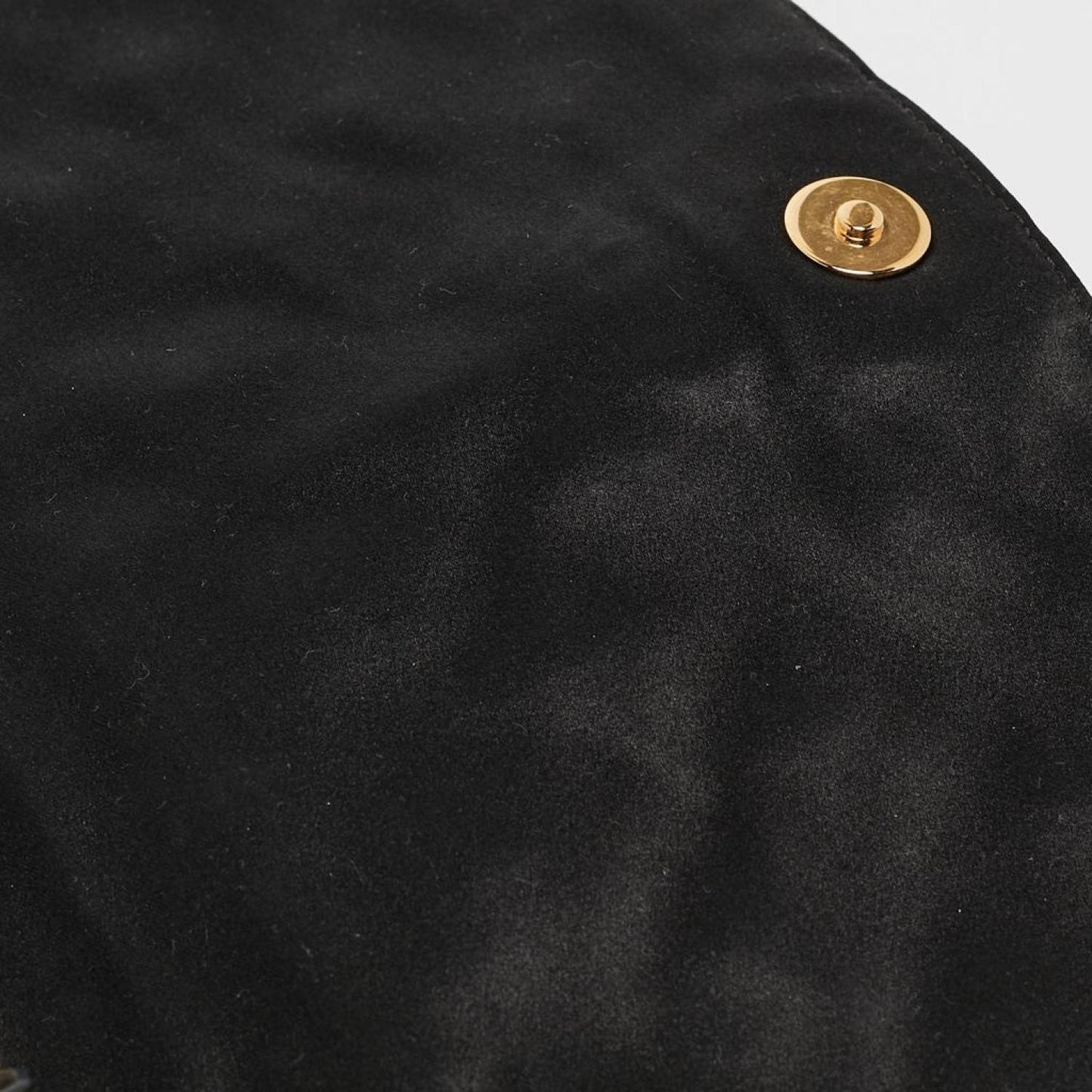 Marc Jacobs Suede And Satin Crystals Embellished Flap Clutch