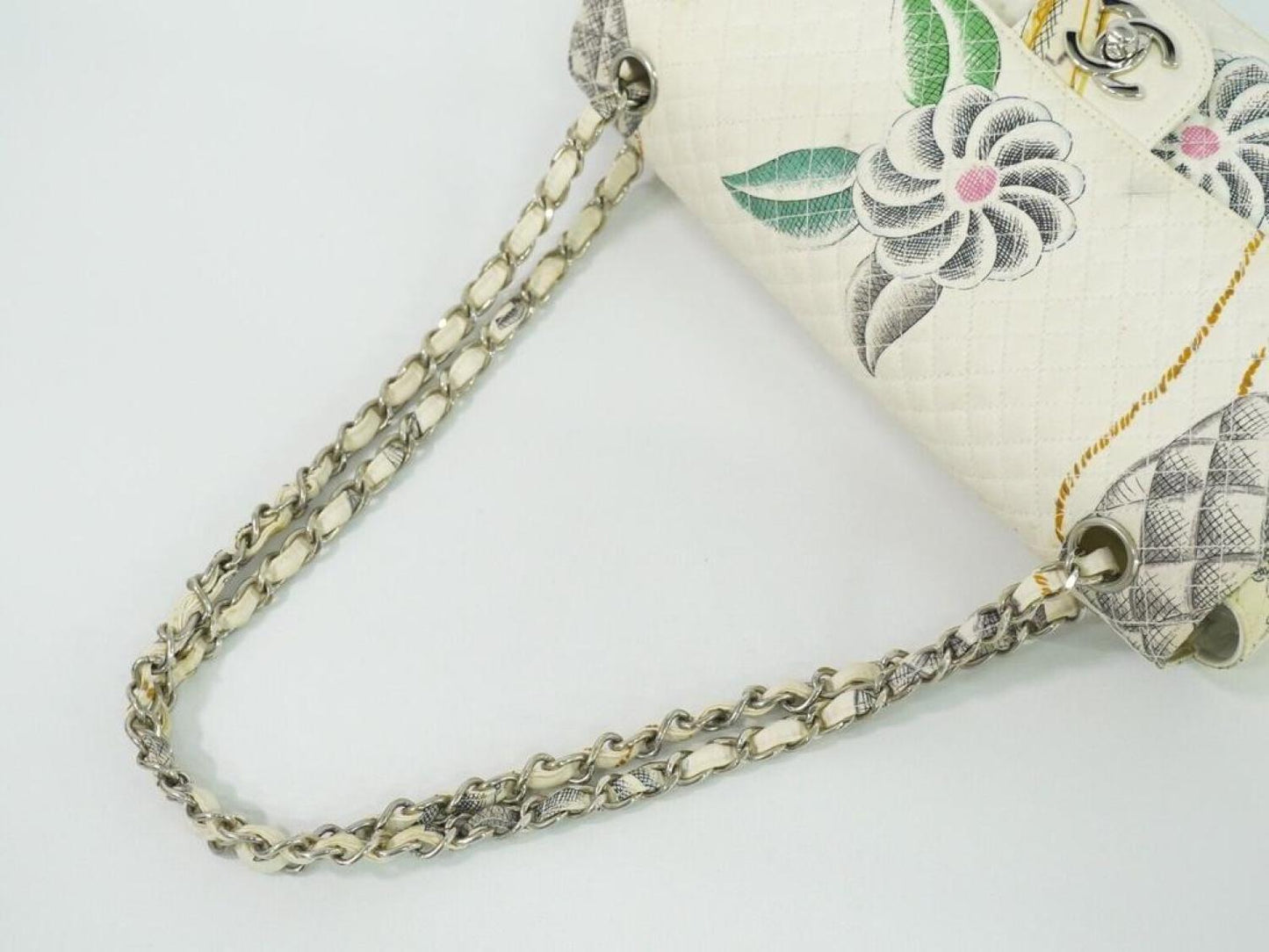 Chanel Matelassé Canvas Shoulder Bag (Pre-Owned)