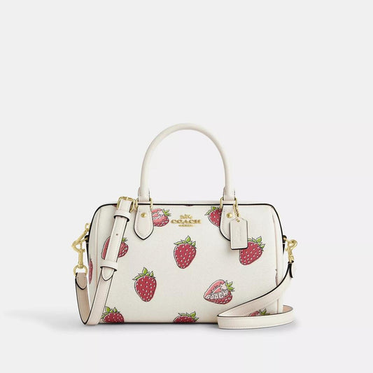 Rowan Satche Bag With Strawberry Print