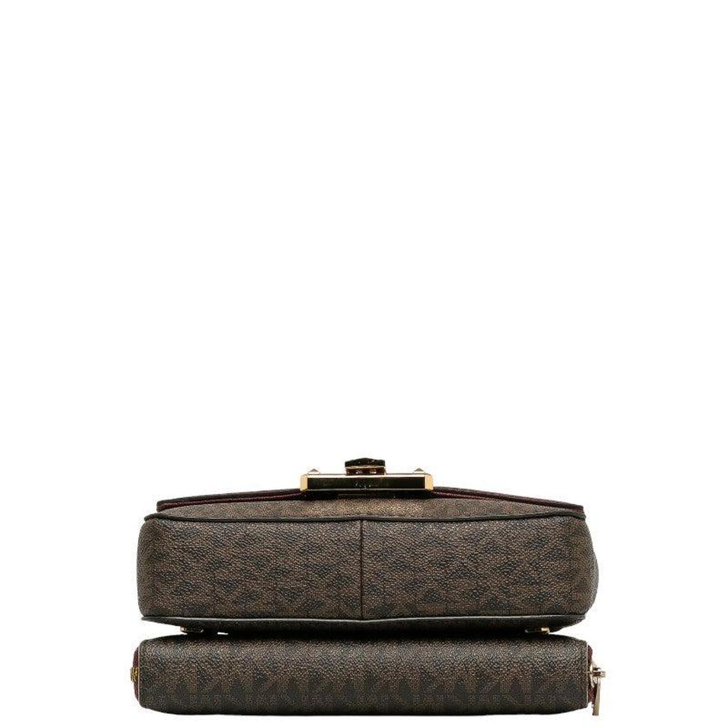 PVC Leather Monogram Chain Shoulder Bag Wallet