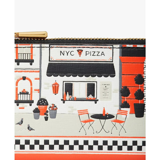 Slice Embossed Leather Small Slim Bifold Wallet