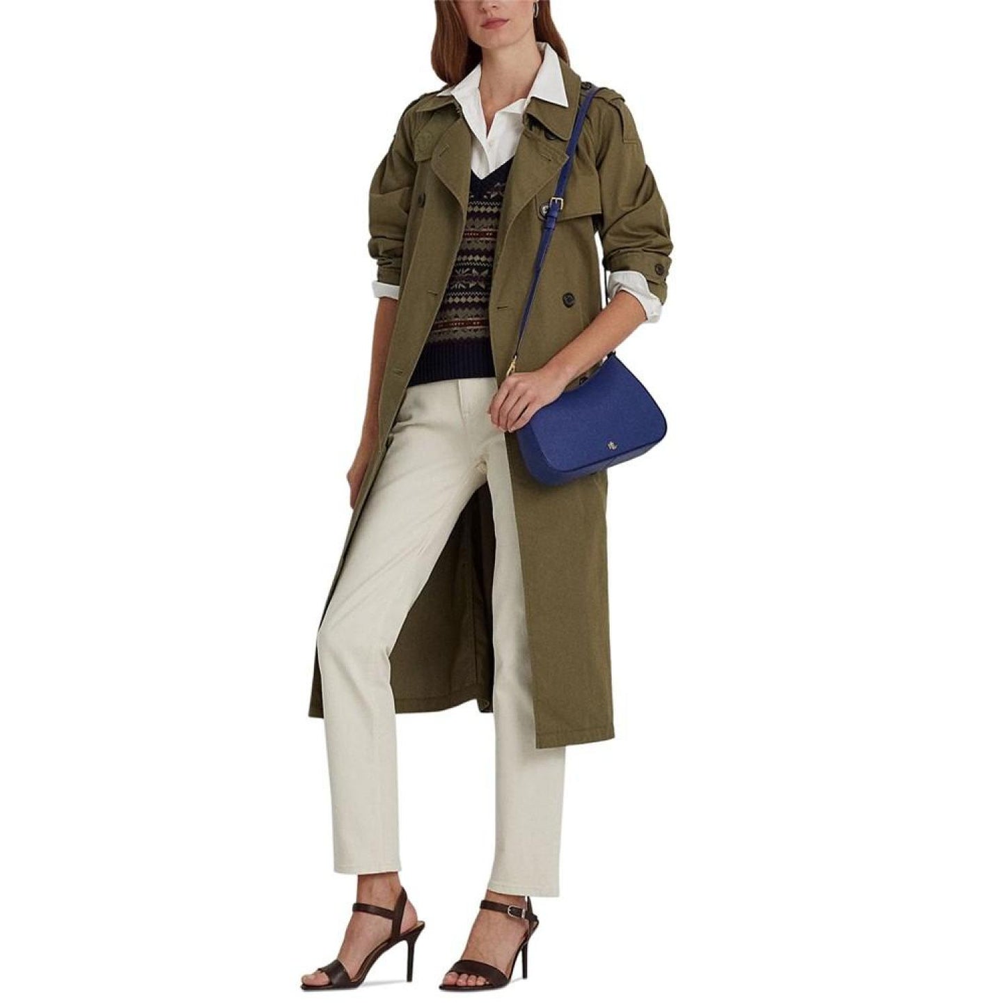 Crosshatch Leather Medium Danni Shoulder Bag