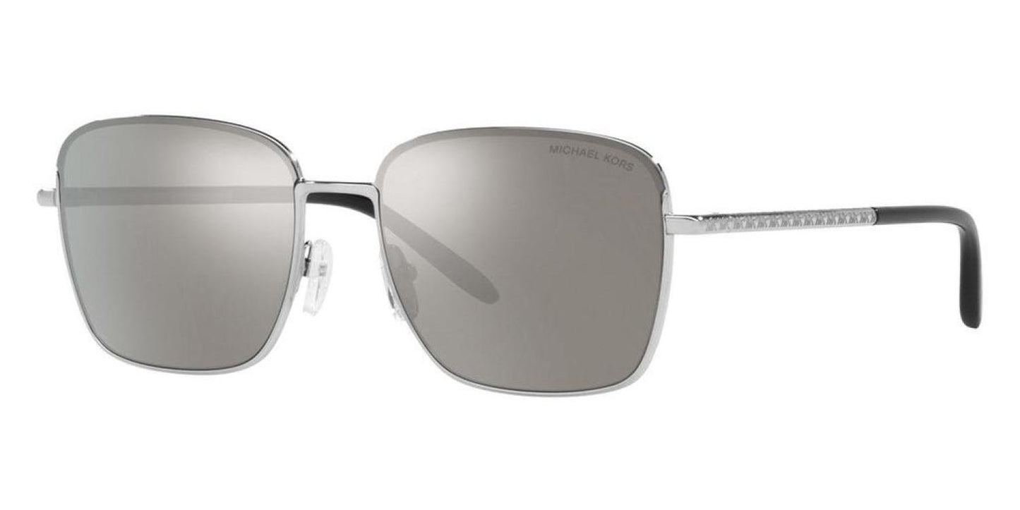 Michael Kors Men's MK1123-11536G Fashion 57mm Shiny Silver Sunglasses