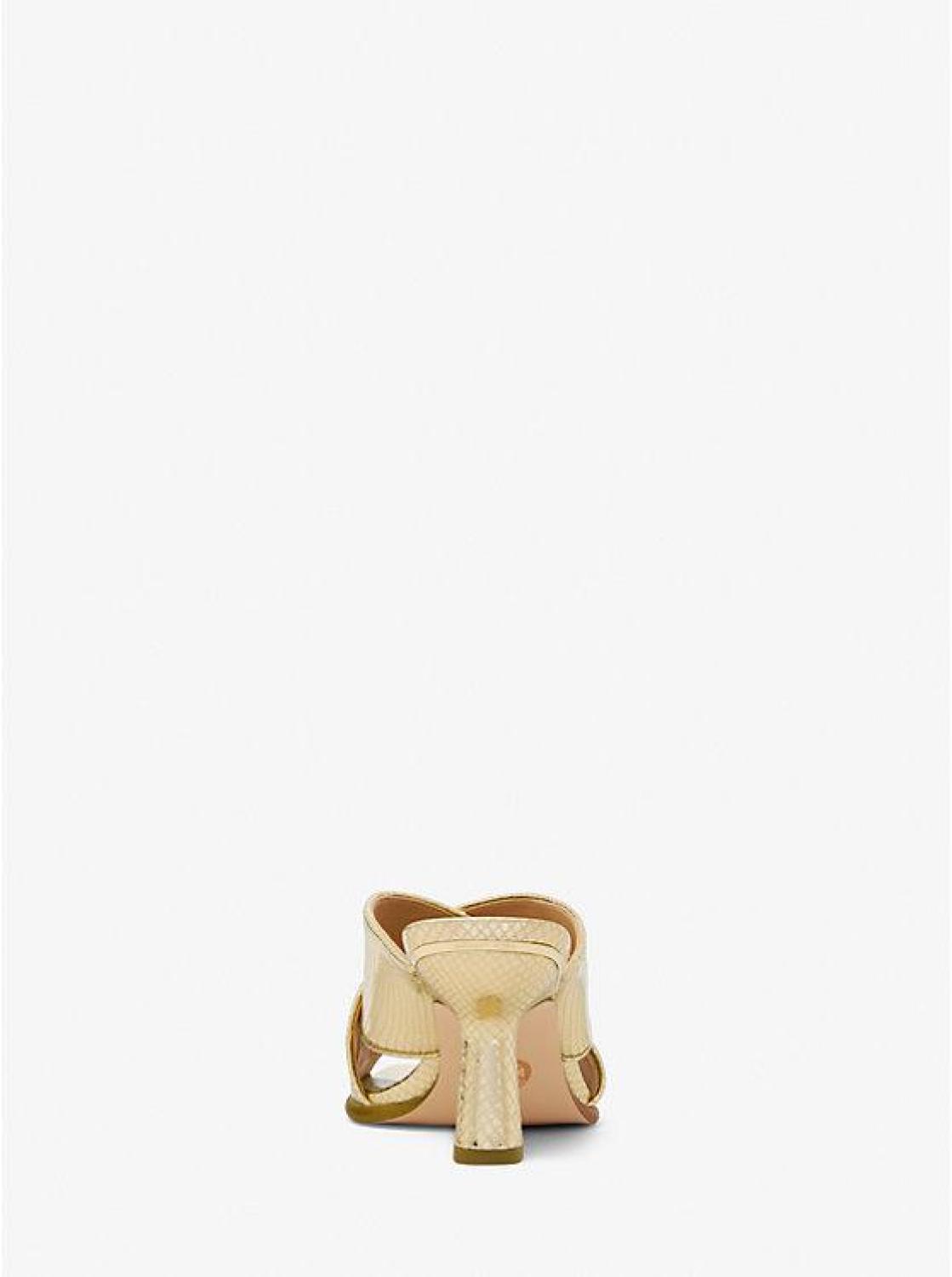 Gideon Metallic Snake Embossed Leather Mule