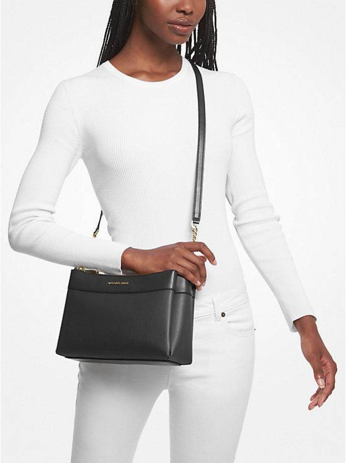 Lori Small Faux Saffiano Leather Crossbody Bag