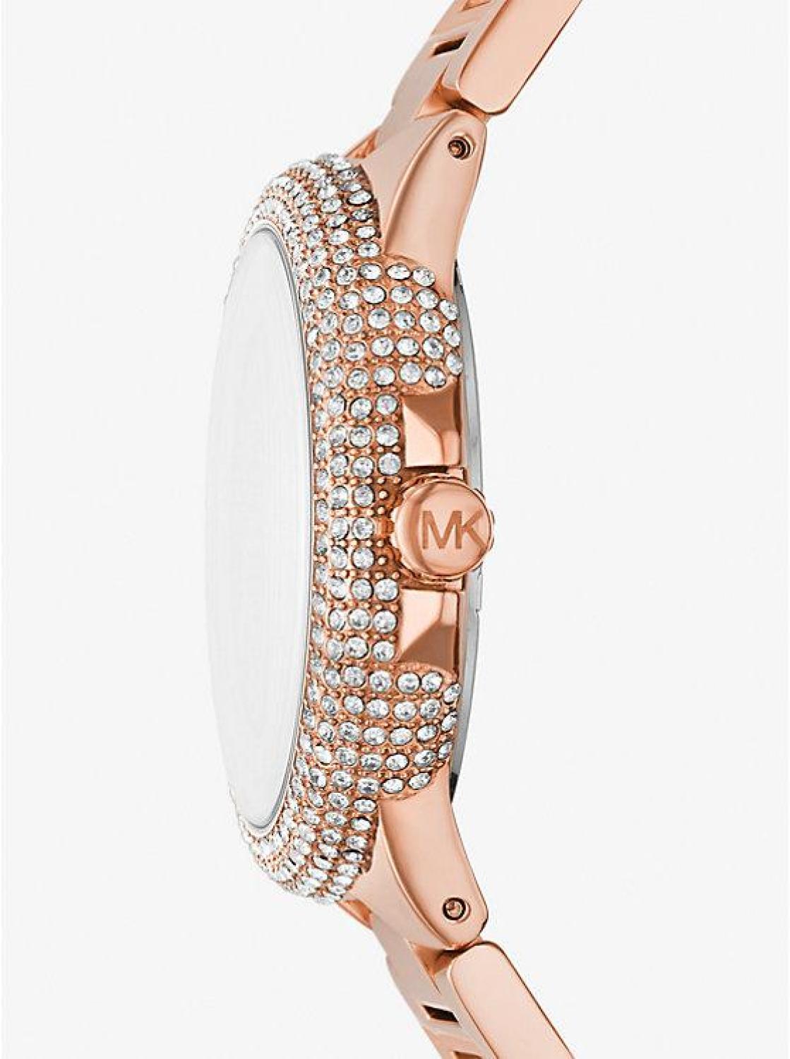 Oversized Camille Ombré Pavé Rose Gold-Tone Watch