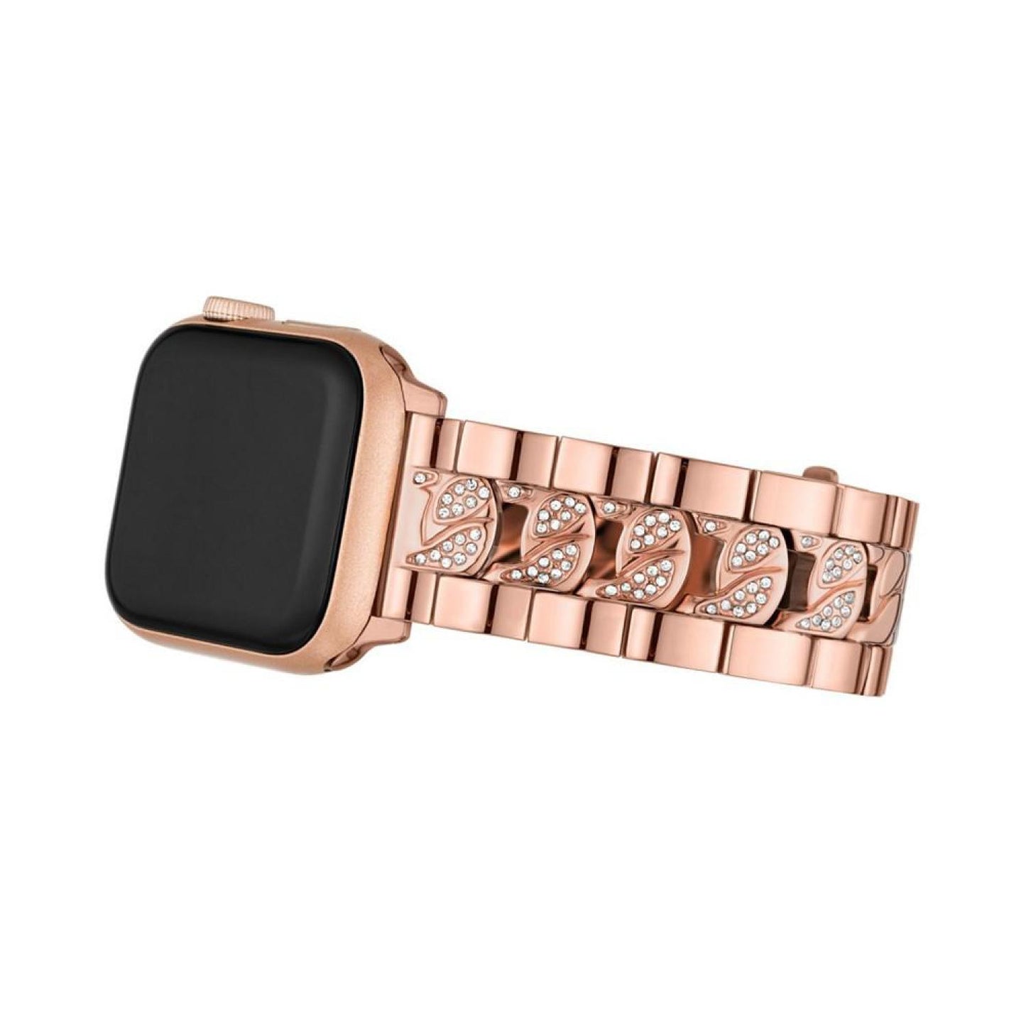 Rose Gold-Tone Stainless Steel Curb Chain Band for Apple Watch 38mm and 40mm