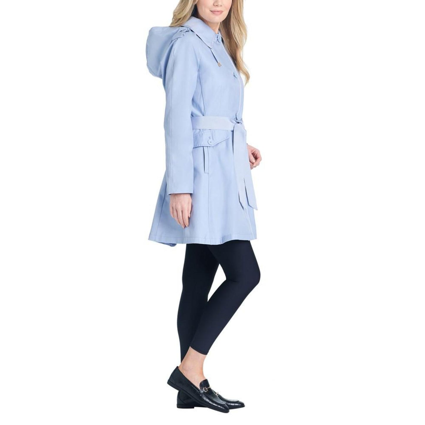 Women's Single-Breasted Raglan-Sleeve Trench Coat