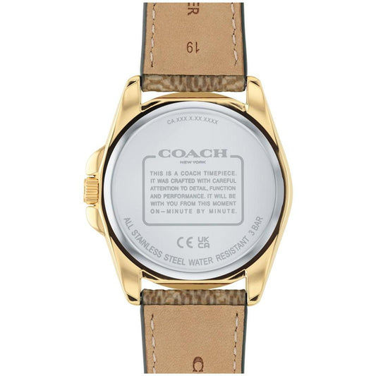 Women's Greyson Quartz Brown Leather Strap Watch 36mm