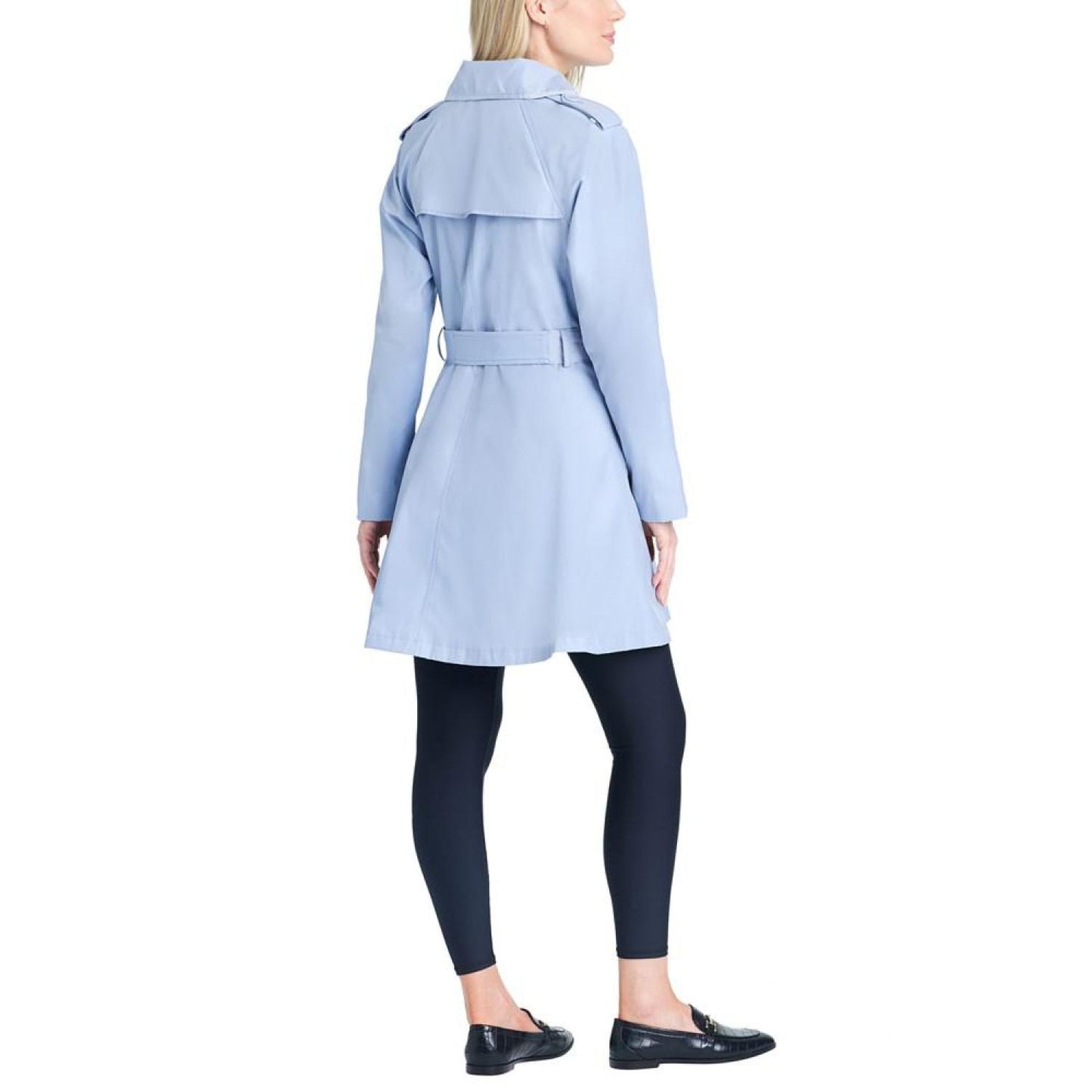 Women's Single-Breasted Raglan-Sleeve Trench Coat