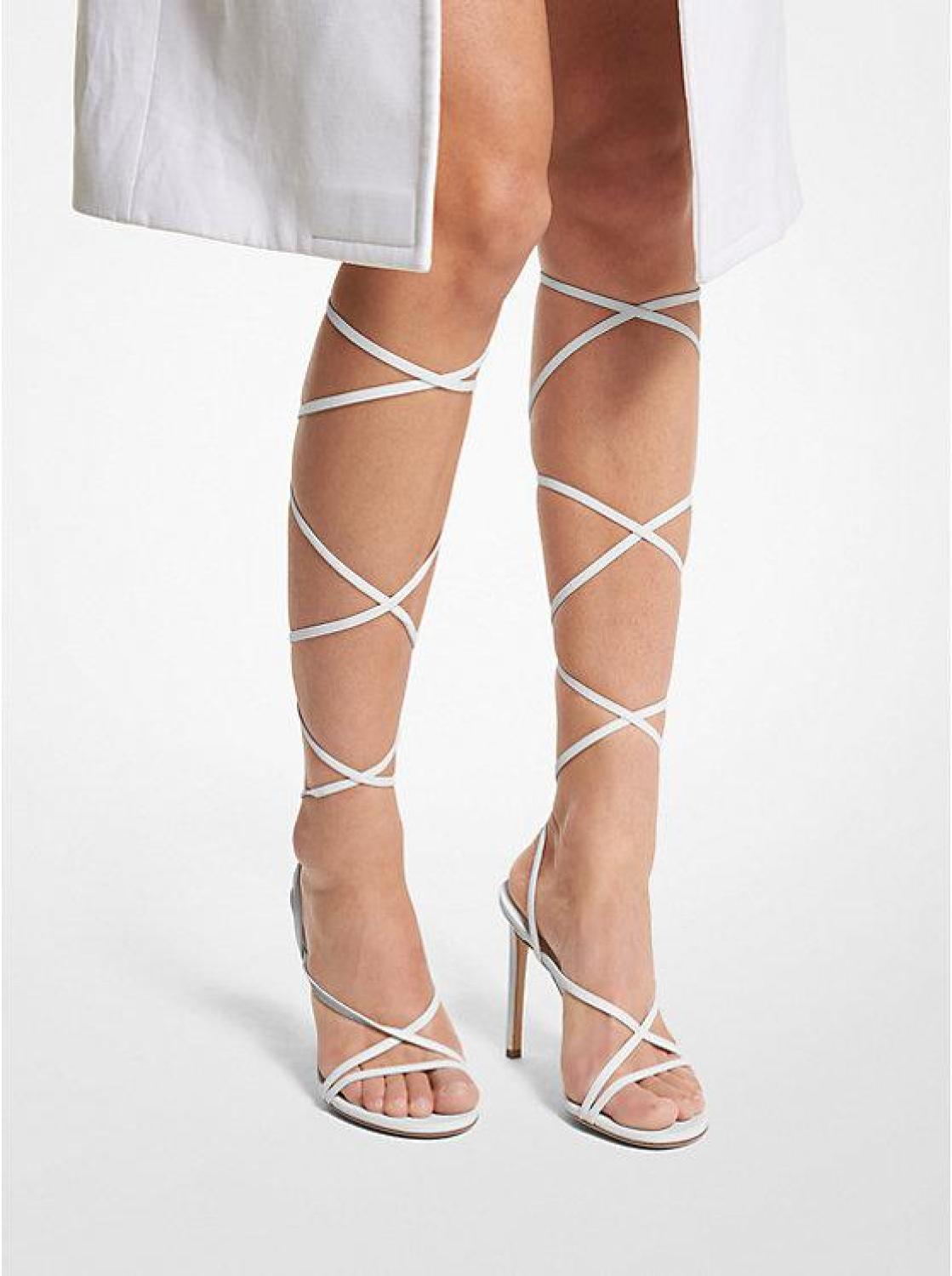 Dahlia Leather Lace-Up Sandal