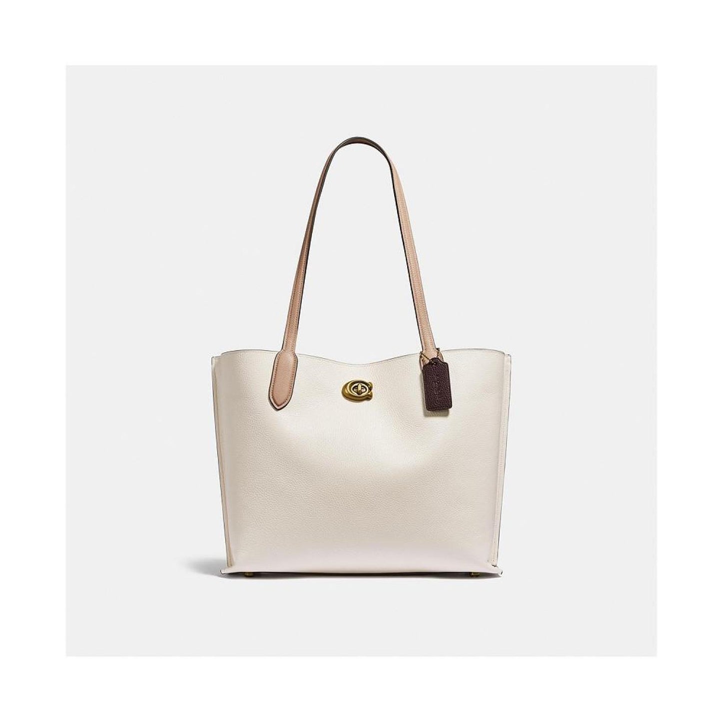 Polished Pebble Leather Willow Tote with Interior Zip Pocket