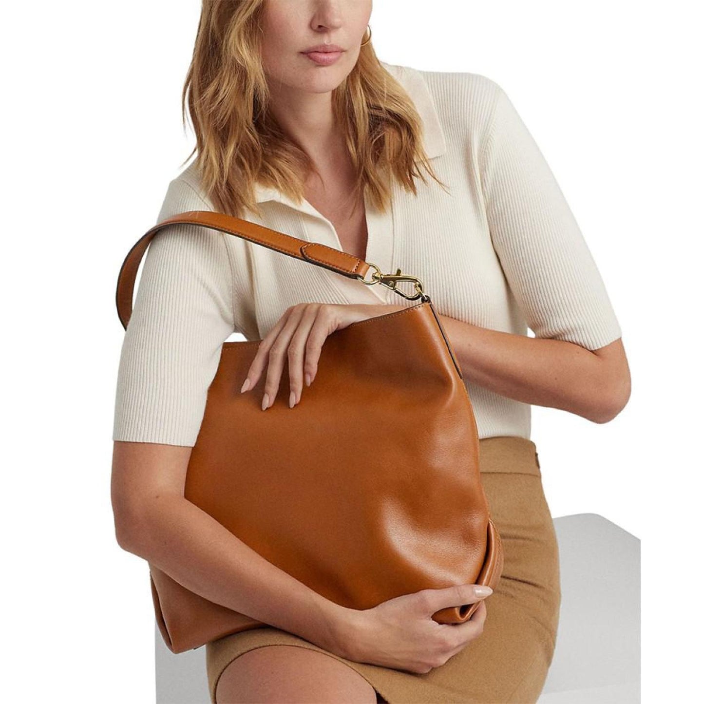 Kassie Large Leather Shoulder Bag