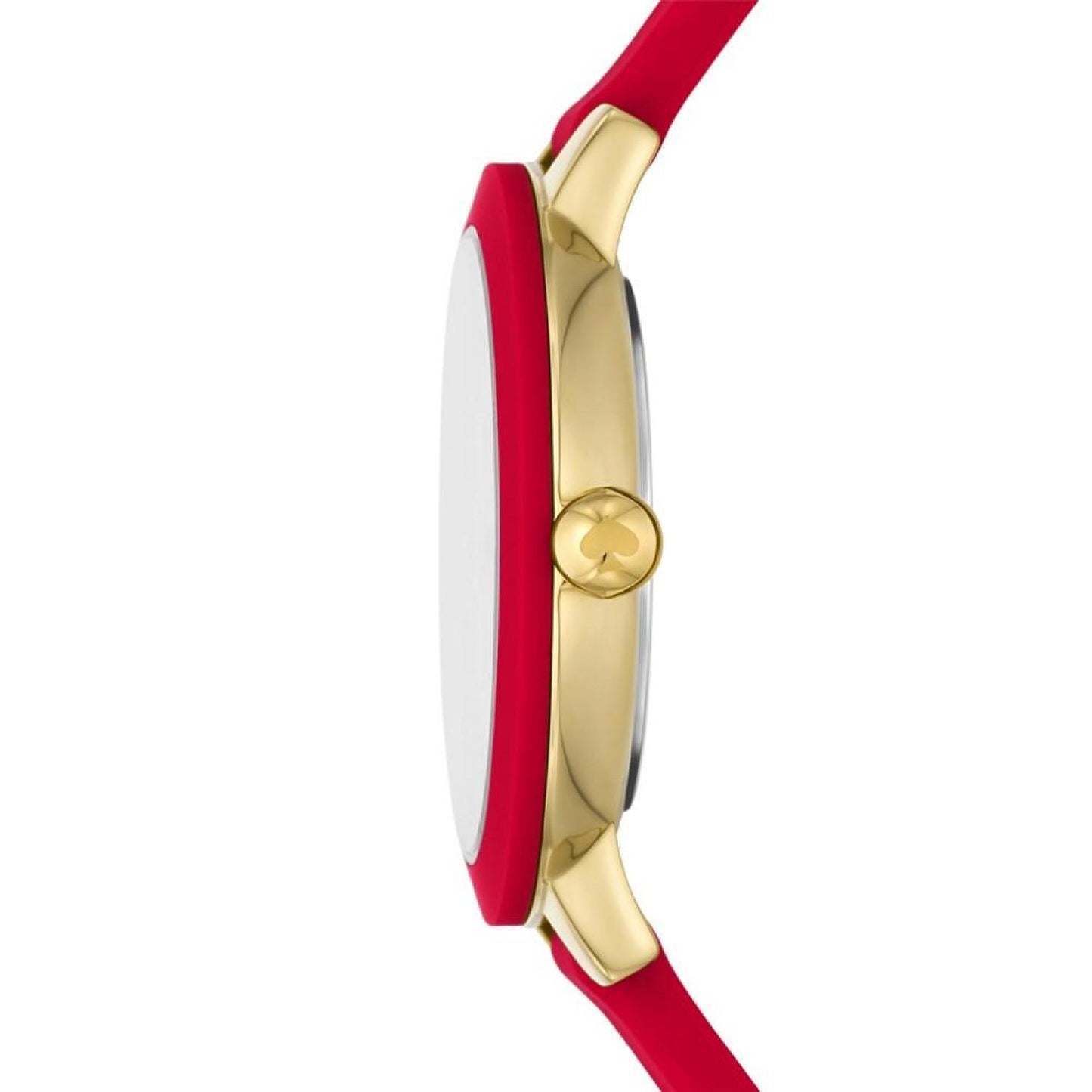 Women's Park Row Three Hand Red Silicone Watch 34mm
