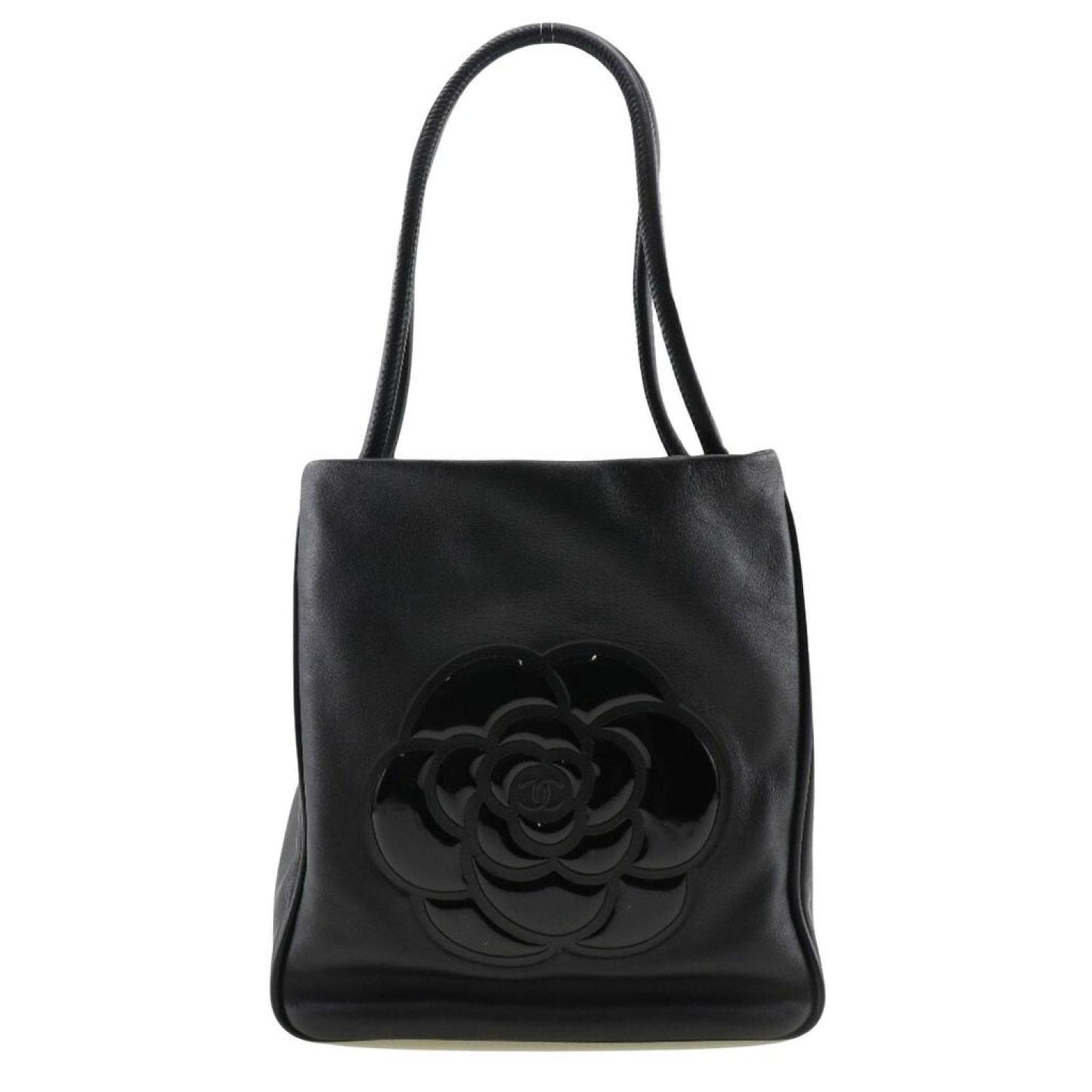 Chanel Camellia Leather Tote Bag (Pre-Owned)