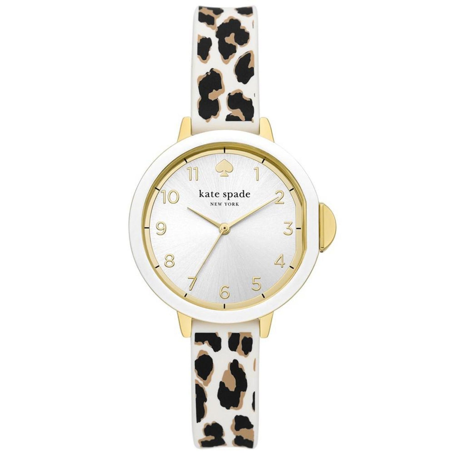 Women's Park Row Quartz Three Hand Animal Print Silicone Watch 34mm