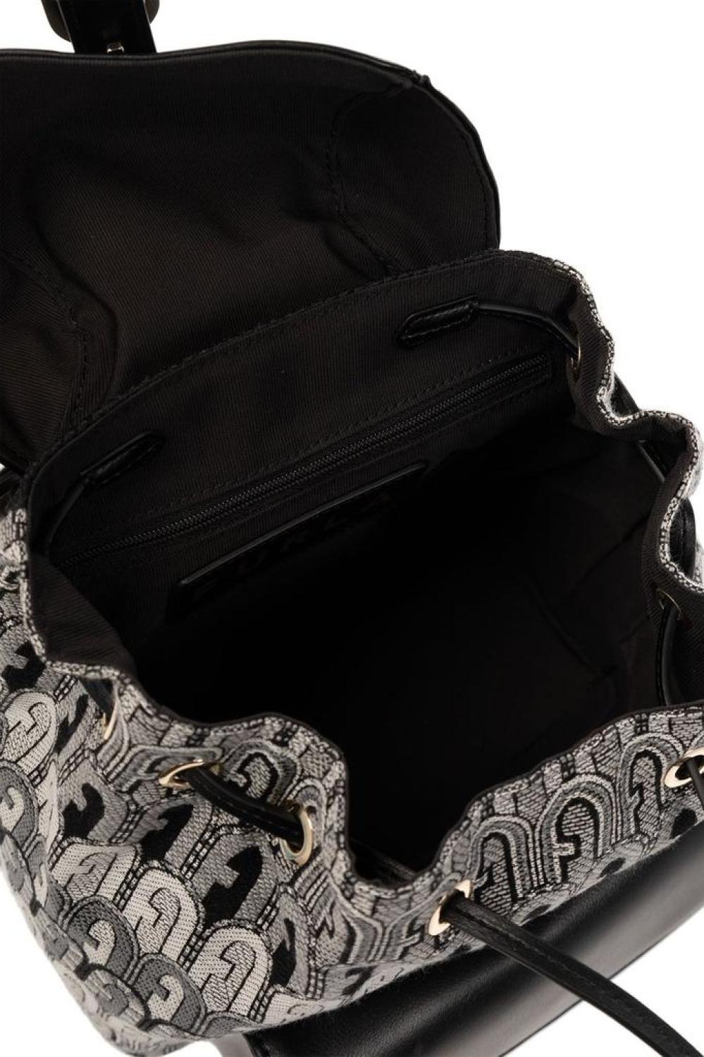 Furla Flow Logo Plaque Drawstring Backpack