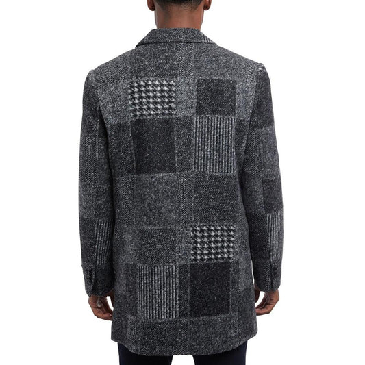 Men's Belfort Double-Breasted Plaid Overcoat