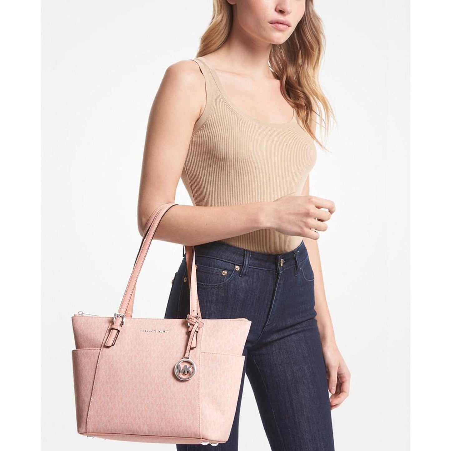 Logo Jet Set East West Top Zip Tote