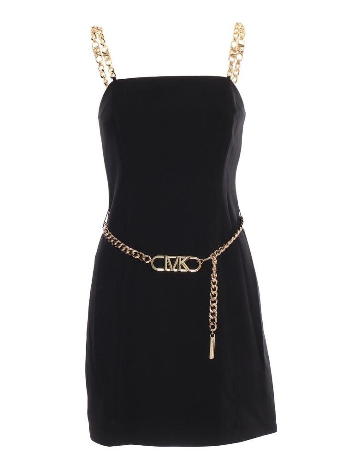 Michael Michael Kors Square Neck Belted Waist Mini Dress Michael Michael Kors Square Neck Belted Waist Mini Dress
