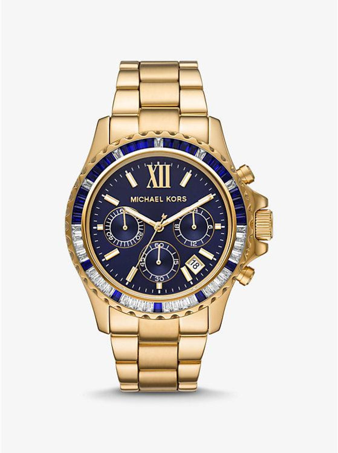 Oversized Everest Pavé Gold-Tone Watch