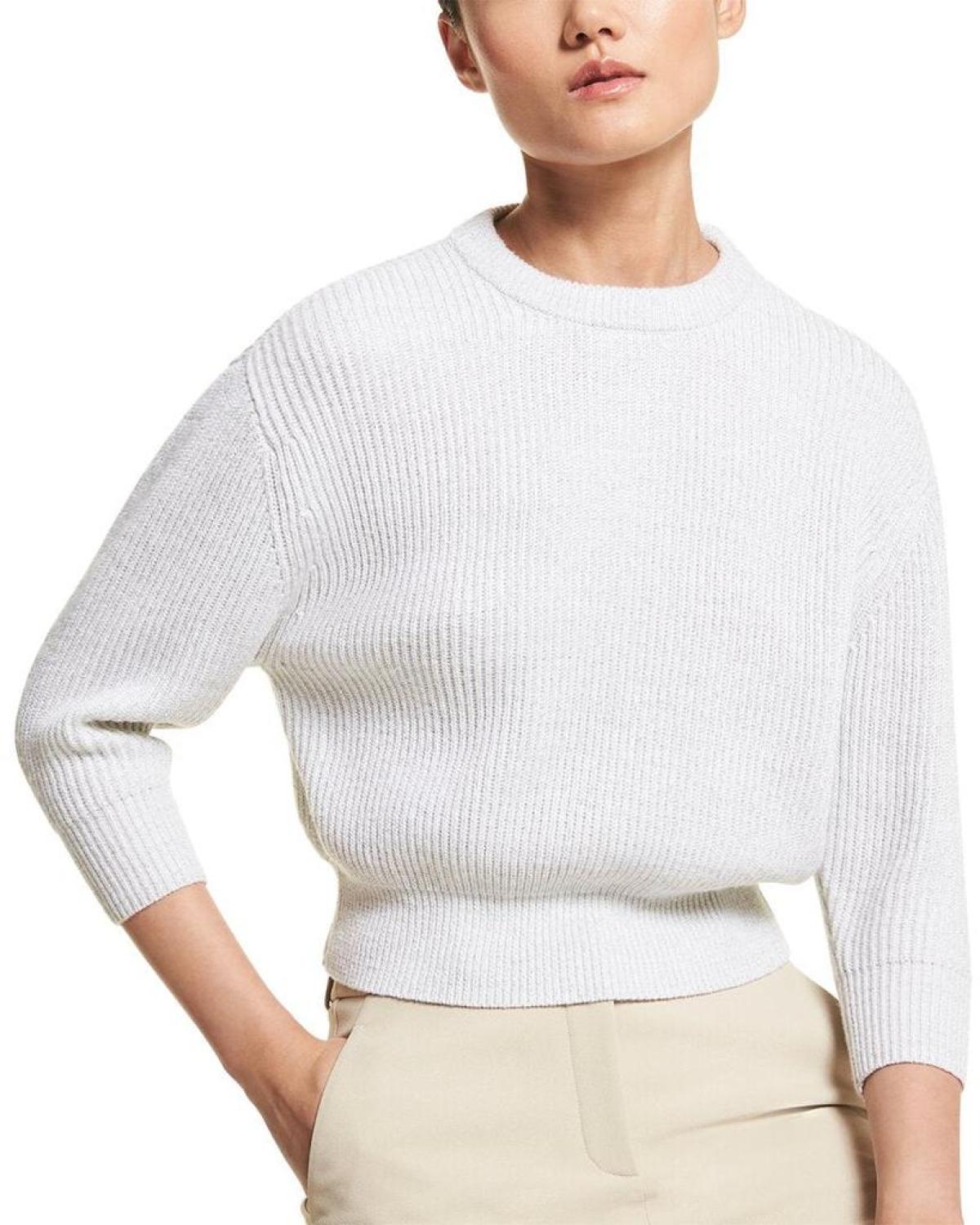 Michael Kors Cashmere-Blend Shaker Top