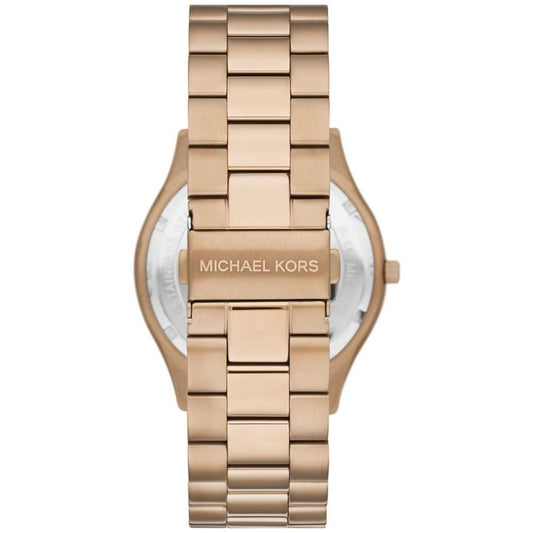 Men's Slim Runway Quartz Three-Hand Beige Gold-Tone Stainless Steel Watch 44mm