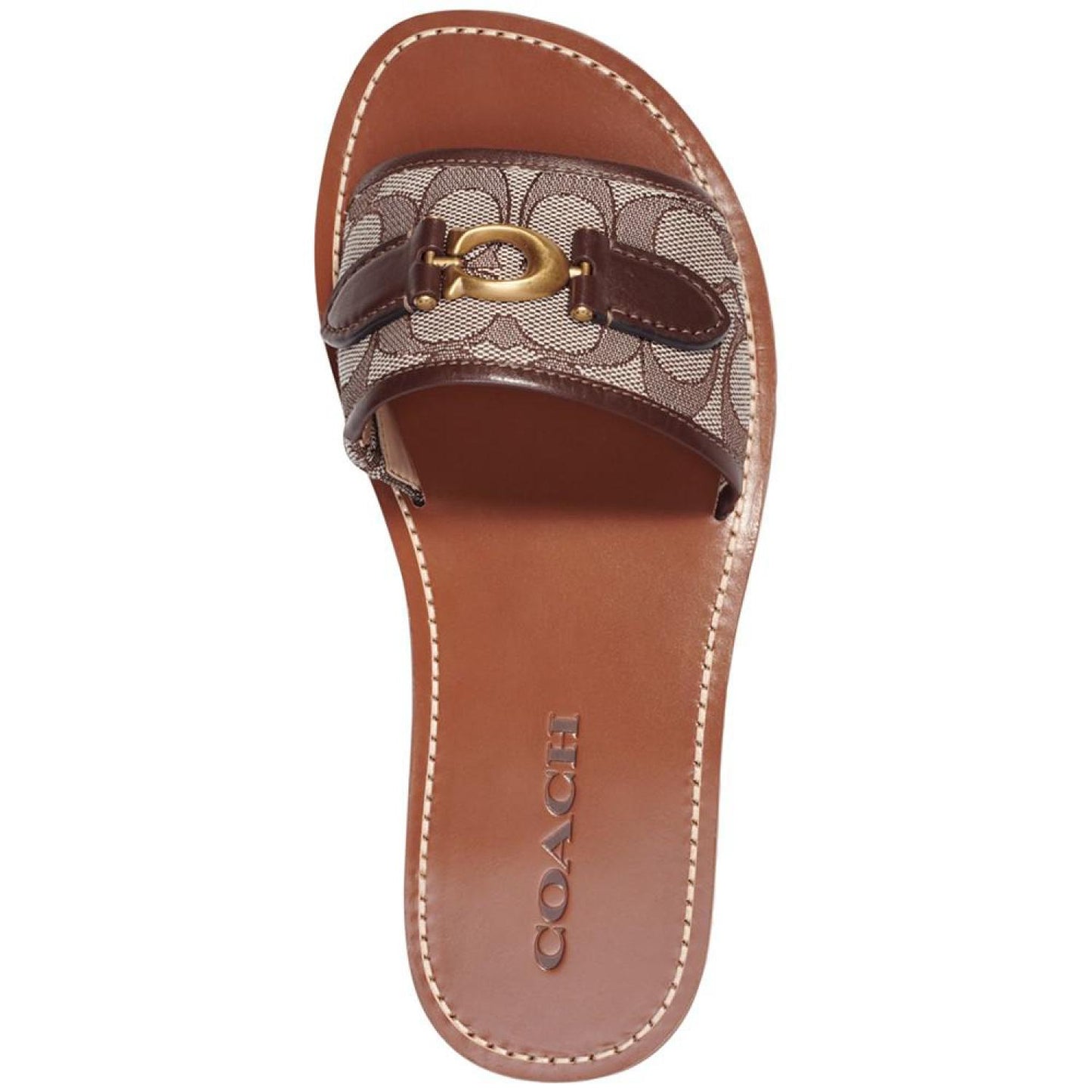 Ina Logo Emblem Slide Flat Sandals