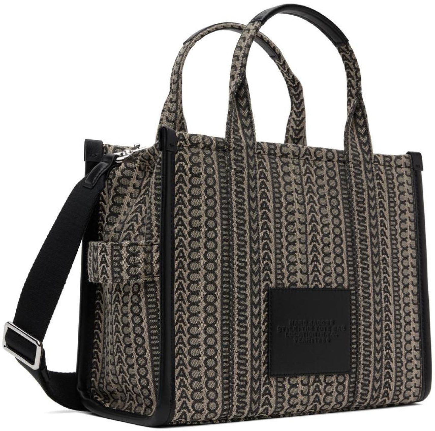 Beige & Black Small 'The Monogram Tote' Tote