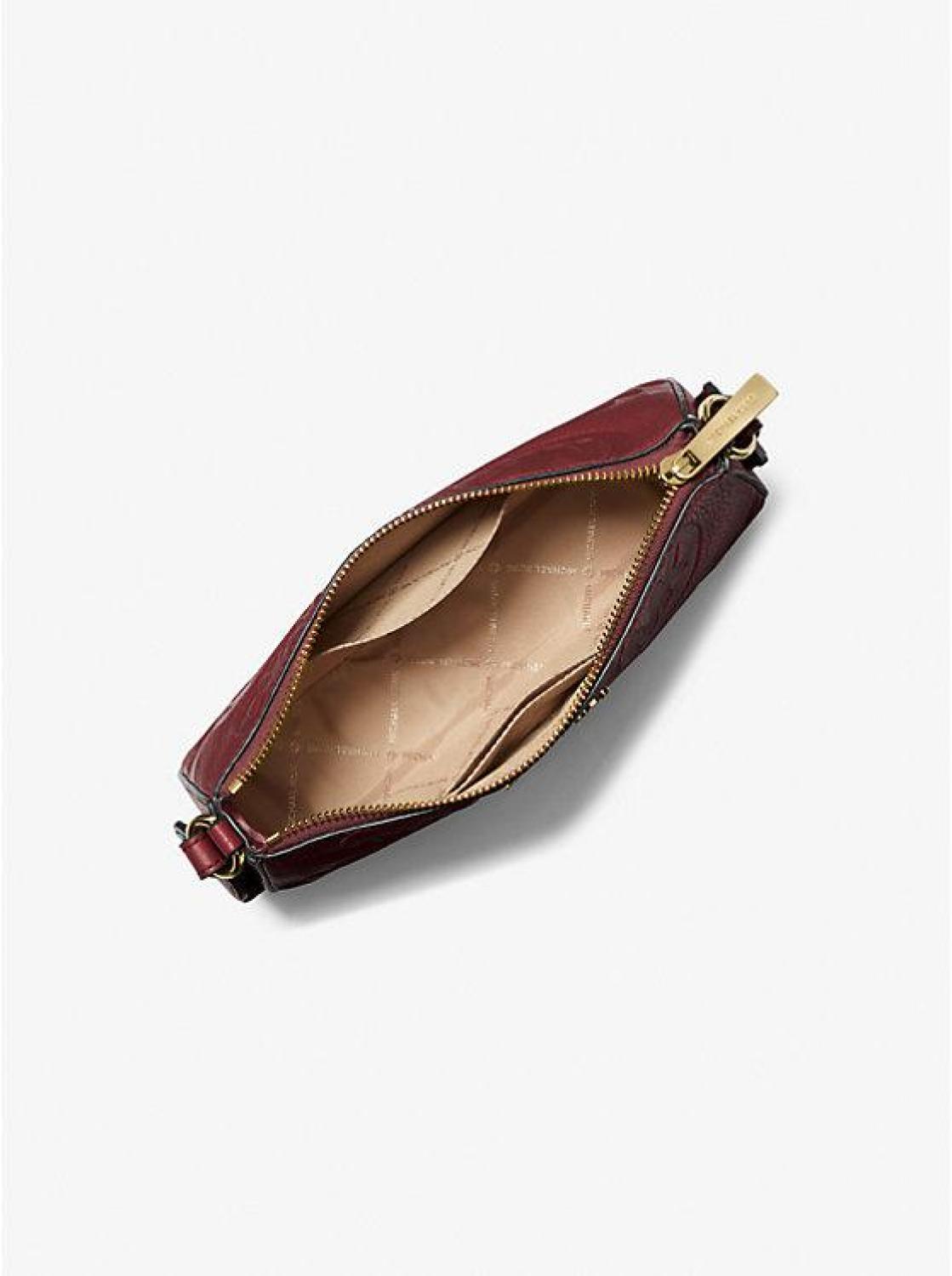 Jet Set Logo Embossed Leather Crossbody Bag with Case for Apple Airpods Pro®